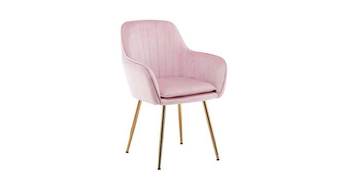 Hilsa Fabric Accent Chair in Pink Colour (Pink, Powder Coating Finish) by Urban Ladder - Front View Design 1 - 575010
