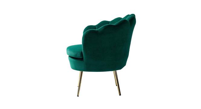 Melta Fabric Accent Chair in Green Colour (Green, Powder Coating Finish) by Urban Ladder - Cross View Design 1 - 575012