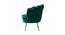 Melta Fabric Accent Chair in Green Colour (Green, Powder Coating Finish) by Urban Ladder - Cross View Design 1 - 575012