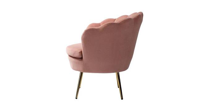 Melta Fabric Accent Chair in Pink Colour (Pink, Powder Coating Finish) by Urban Ladder - Cross View Design 1 - 575014