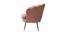 Melta Fabric Accent Chair in Pink Colour (Pink, Powder Coating Finish) by Urban Ladder - Cross View Design 1 - 575014