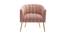 Jella Fabric Accent Chair in Pink Colour (Pink, Powder Coating Finish) by Urban Ladder - Cross View Design 1 - 575015