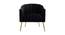 Jella Fabric Accent Chair in Black Colour (Black, Powder Coating Finish) by Urban Ladder - Cross View Design 1 - 575016