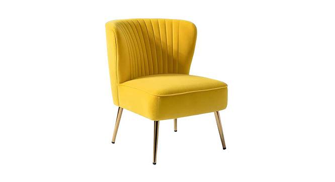 Beato Fabric Accent Chair in Yellow Colour (Yellow, Powder Coating Finish) by Urban Ladder - Cross View Design 1 - 575019