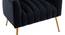 Jella Fabric Accent Chair in Black Colour (Black, Powder Coating Finish) by Urban Ladder - Design 1 Side View - 575030