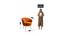 Melta Fabric Accent Chair in Orange Colour (Orange, Powder Coating Finish) by Urban Ladder - Design 1 Dimension - 575048