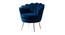 Melta Fabric Accent Chair in Blue Colour (Blue, Powder Coating Finish) by Urban Ladder - Front View Design 1 - 575082