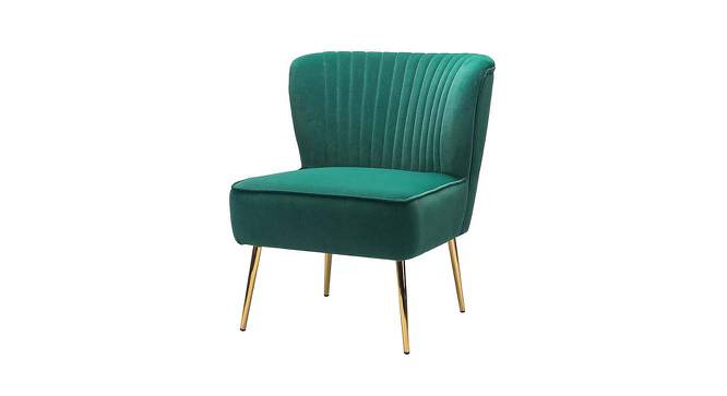 Beato Fabric Accent Chair in Green Colour (Green, Powder Coating Finish) by Urban Ladder - Front View Design 1 - 575085