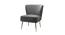 Beato Fabric Accent Chair in Grey Colour (Grey, Powder Coating Finish) by Urban Ladder - Front View Design 1 - 575087