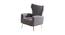 Murrow Fabric Accent Chair in Grey Colour (Grey, Powder Coating Finish) by Urban Ladder - Front View Design 1 - 575089
