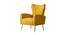 Murrow Fabric Accent Chair in Yellow Colour (Yellow, Powder Coating Finish) by Urban Ladder - Front View Design 1 - 575091