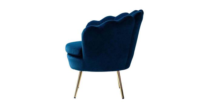 Melta Fabric Accent Chair in Blue Colour (Blue, Powder Coating Finish) by Urban Ladder - Cross View Design 1 - 575097