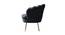 Melta Fabric Accent Chair in Black Colour (Black, Powder Coating Finish) by Urban Ladder - Cross View Design 1 - 575098