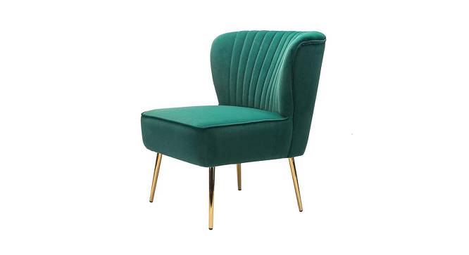 Beato Fabric Accent Chair in Green Colour (Green, Powder Coating Finish) by Urban Ladder - Cross View Design 1 - 575100