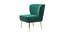 Beato Fabric Accent Chair in Green Colour (Green, Powder Coating Finish) by Urban Ladder - Cross View Design 1 - 575100