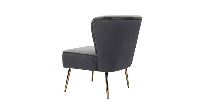 Beato Fabric Accent Chair in Grey Colour (Grey, Powder Coating Finish) by Urban Ladder - Cross View Design 1 - 575102