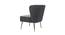 Beato Fabric Accent Chair in Grey Colour (Grey, Powder Coating Finish) by Urban Ladder - Cross View Design 1 - 575102