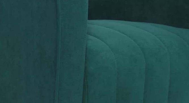 Murrow Fabric Accent Chair in Green Colour (Green, Powder Coating Finish) by Urban Ladder - Cross View Design 1 - 575103