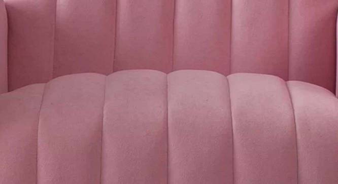 Murrow Fabric Accent Chair in Pink Colour (Pink, Powder Coating Finish) by Urban Ladder - Cross View Design 1 - 575105