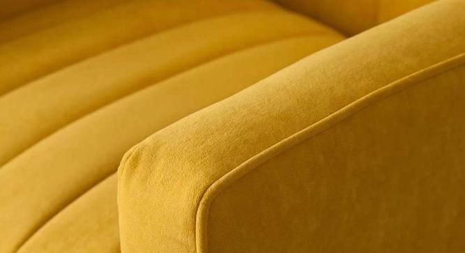 Murrow Fabric Accent Chair in Yellow Colour (Yellow, Powder Coating Finish) by Urban Ladder - Cross View Design 1 - 575106