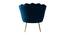 Melta Fabric Accent Chair in Blue Colour (Blue, Powder Coating Finish) by Urban Ladder - Design 1 Side View - 575114