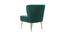 Beato Fabric Accent Chair in Green Colour (Green, Powder Coating Finish) by Urban Ladder - Design 1 Side View - 575117