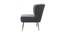 Beato Fabric Accent Chair in Grey Colour (Grey, Powder Coating Finish) by Urban Ladder - Design 1 Side View - 575119
