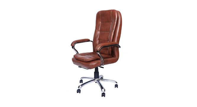 Franscio Swivel Leatherette Office Chair (Tan) by Urban Ladder - Front View Design 1 - 575162
