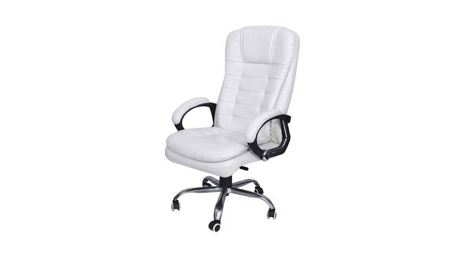 Snowing Swivel Leatherette Office Chair (White) by Urban Ladder - Cross View Design 1 - 575182