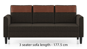 Hugo Fabric Sofa (Cedar Brown)