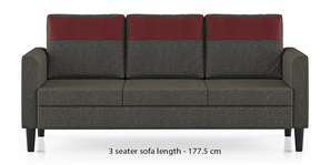 Hugo Fabric Sofa (Slate Grey)