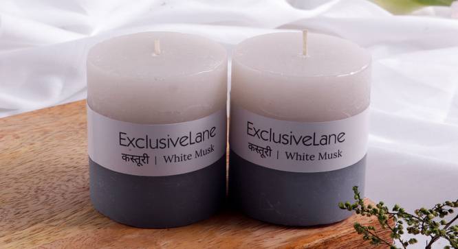 Iker White Musk 1-Wick Scented Candle (Warm Grey) by Urban Ladder - Cross View Design 1 - 575376