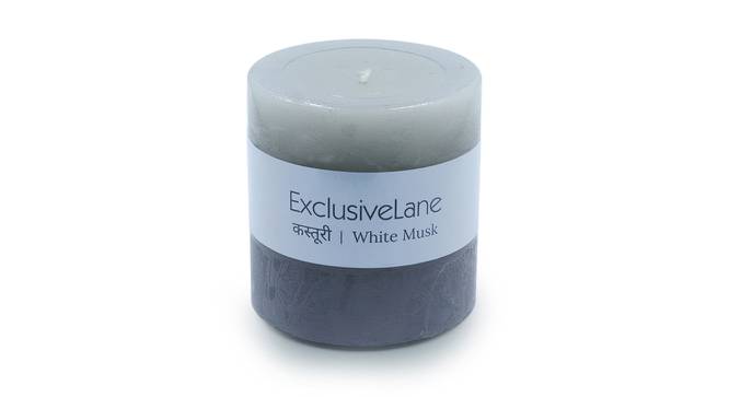 Hyman White Musk 1-Wick Scented Candle (Warm Grey) by Urban Ladder - Front View Design 1 - 575390