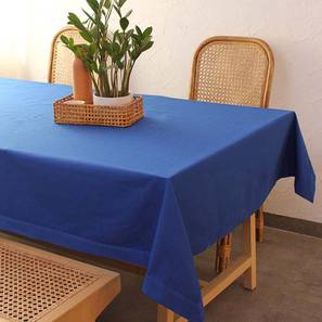 Home Decor In Bangalore Design Alvin Blue Cotton 59 x 90 Inches Table Cover (Blue)