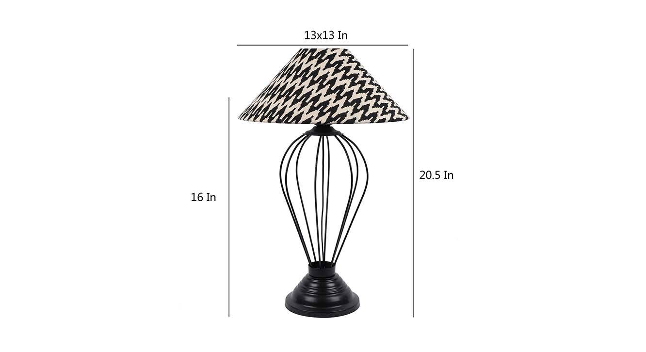Judi Printed Cotton Shade Table Lamp With Metal Base Urban Ladder
