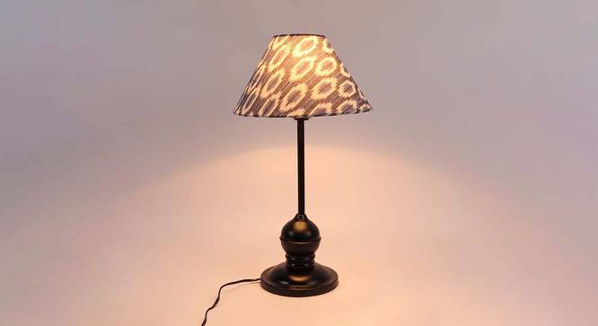 Angelina Printed Cotton Shade Table Lamp With Metal Base (Ikat Print) by Urban Ladder - Cross View Design 1 - 577965