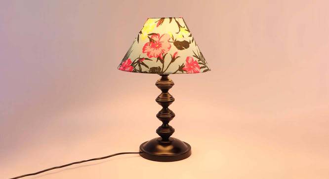 Dianne Printed Cotton Shade Table Lamp With Metal Base (Floral Print) by Urban Ladder - Cross View Design 1 - 577966