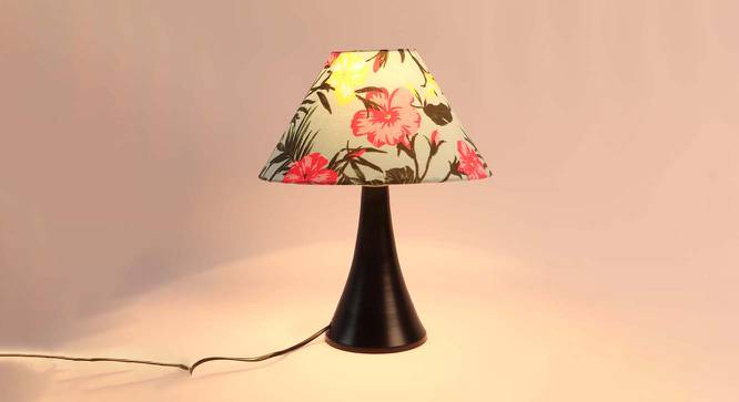 Hilary Printed Cotton Shade Table Lamp With Metal Base (Floral Print) by Urban Ladder - Cross View Design 1 - 577968