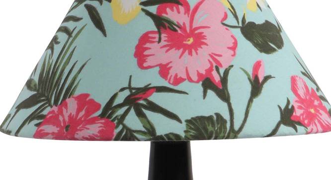 Hilary Printed Cotton Shade Table Lamp With Metal Base (Floral Print) by Urban Ladder - Design 1 Side View - 578001