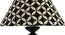 Catherine Printed Cotton Shade Table Lamp With Metal Base (Geometric Black & White  Print) by Urban Ladder - Design 1 Side View - 578099