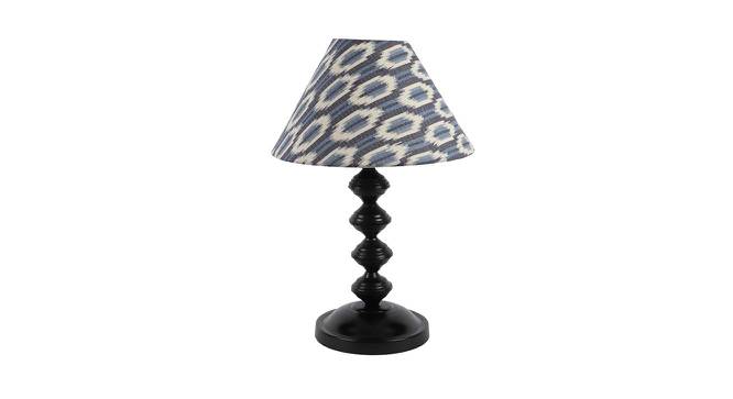 Charlize Printed Cotton Shade Table Lamp With Metal Base (Ikat Print) by Urban Ladder - Front View Design 1 - 578283