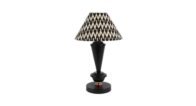 Frances Printed Cotton Shade Table Lamp With Metal Base (Chevron Print ) by Urban Ladder - Front View Design 1 - 578384