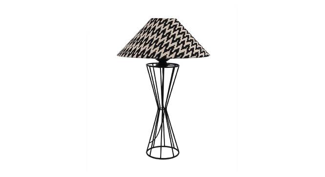 Marlee Printed Cotton Shade Table Lamp With Metal Base (Chevron Print ) by Urban Ladder - Front View Design 1 - 578386