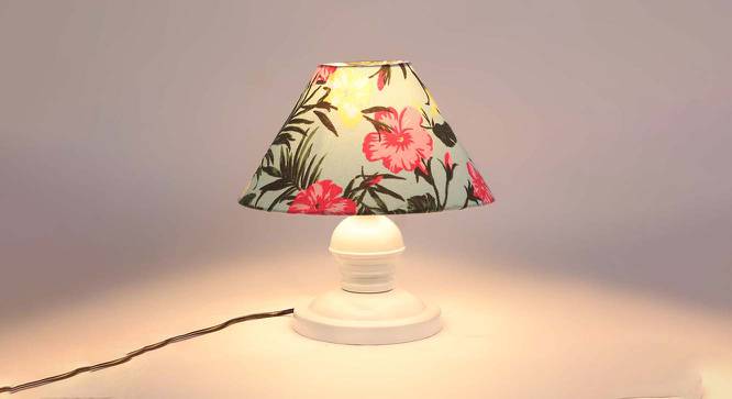 Theodore Printed Cotton Shade Table Lamp With Metal Base (Floral Print) by Urban Ladder - Cross View Design 1 - 578468
