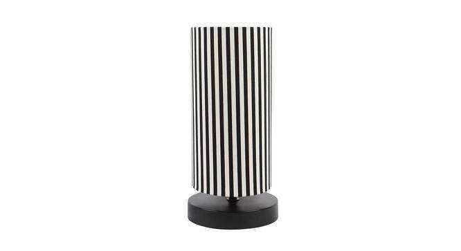 Jeremy Printed Cotton Shade Table Lamp With Metal Base (Zebra Print) by Urban Ladder - Front View Design 1 - 578480
