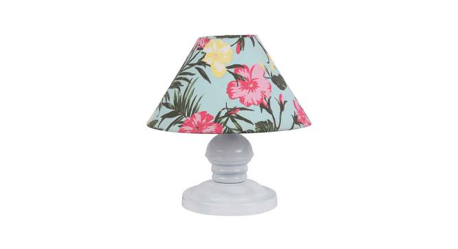 Theodore Printed Cotton Shade Table Lamp With Metal Base (Floral Print) by Urban Ladder - Front View Design 1 - 578491