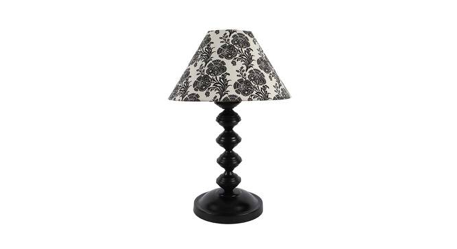 Cate Printed Cotton Shade Table Lamp With Metal Base (Filigree Design Print) by Urban Ladder - Front View Design 1 - 578585