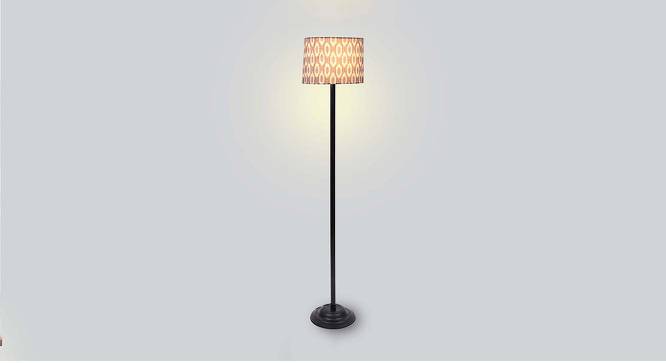 Axel Printed Cotton Shade Floor Lamp With Metal Base (Ikat Print) by Urban Ladder - Cross View Design 1 - 578763