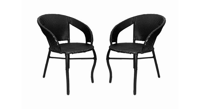 Kyle Patio Chairs (Set Of 2) in Black Corduroy Finish By Zecado (Black) by Urban Ladder - Cross View Design 1 - 578864