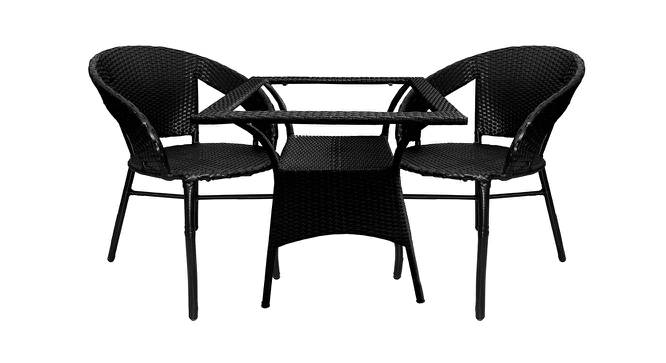 Robert Ebony 2 seater Patio Coffee Table Set In Black Corduroy Finish By Zecado (Black, Black Finish) by Urban Ladder - Cross View Design 1 - 578956